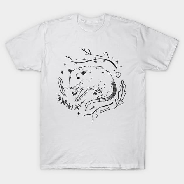 Opossum Things T-Shirt by MarisaRiveraArt